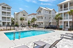 Enjoy 24 hour access to the heated pool for community members just steps from your door.