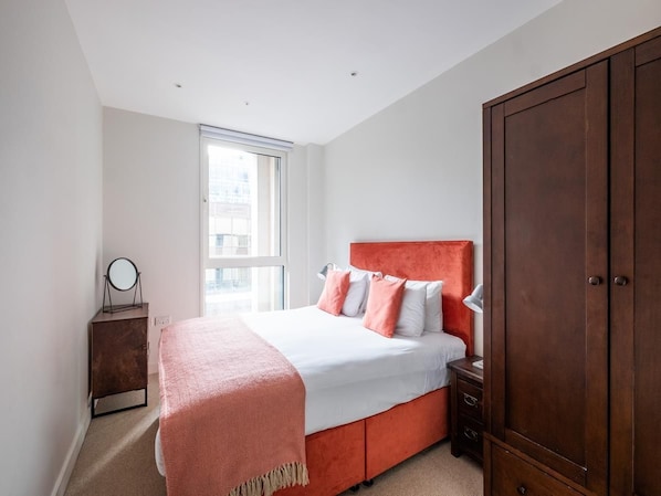 Beautiful bedroom with hotel quality linen