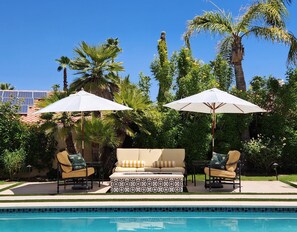 Firepit Poolside Seating Area