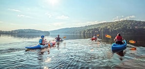 Lake Hamilton is 5m from the cabin perfect for kayaking