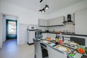Kitchen and dining area