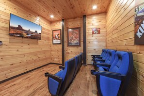 When you are ready to relax for some entertainment, stay down stairs and head for the theater room. Watch a movie or take in the big game. This will make you feel like you are in the theater. Do not forget your popcorn!