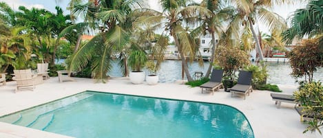 Pool with a view of the canal