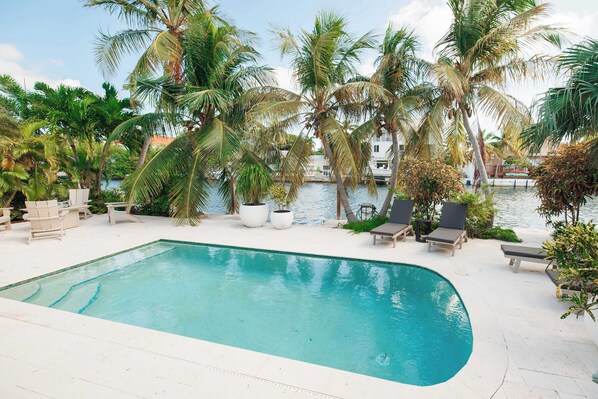 Pool with a view of the canal