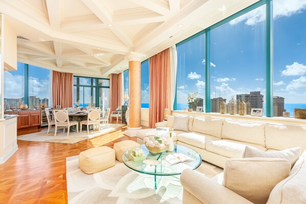 Living Room with Gorgeous Ocean View