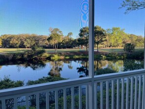 Peaceful view from private screened deck