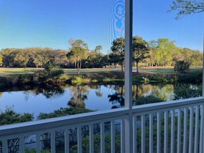 Peaceful view from private screened deck