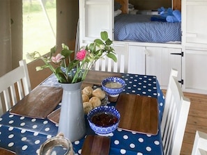 Open plan living space | Bluebell - Lamorna Glamping, Porthcurno