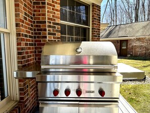 Wolf Grill on covered porch