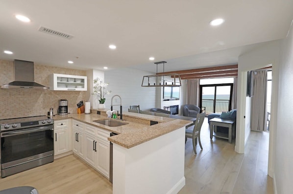 Come and stay at a fully remodeled Oceanview penthouse suite that will take your breath away.