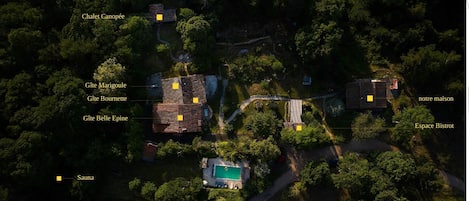 Vue aérienne domaine entier descriptif