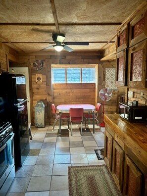 Kitchen Table. And, yes, we like repurposing vintage stuff and hope y’all do to!