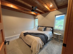 Great view out windows of master with room darkening blinds.