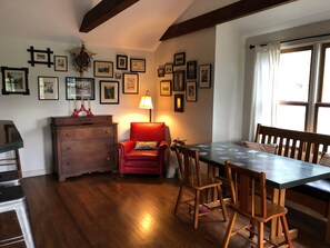 Reading nook and dining area