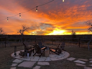 Firepit at Sunset