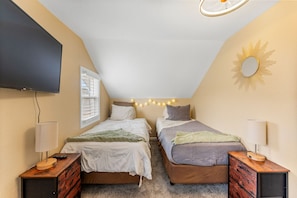 Bring the kids or your friends along with extra room for an air mattress, 43" TV