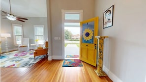 Sunflower Cozy interior immediate foyer door open