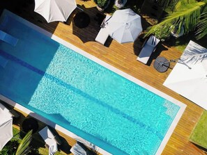 Private Pool with wood deck