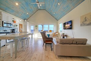 Bright and open living area.