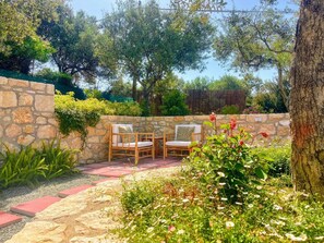 What would you do in this peaceful corner Reading a book , perhaps??