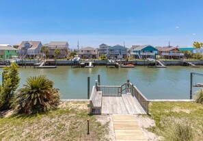 View of Canal & Pier from Covered Porch