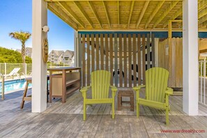 Covered Seating off Pool Area