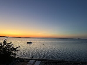 View from the wrap around porch at dusk