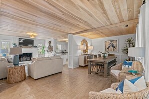 This open floor plan allows the whole family to engage in conversation.
