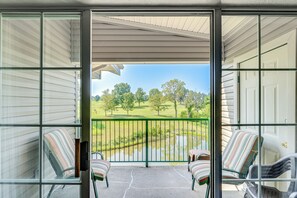 Condo Exterior | Furnished Balcony | Pond & Golf Course Views