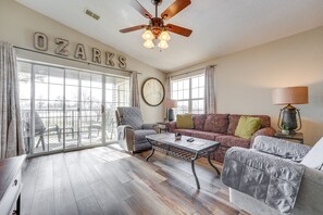Living Area | Queen Sleeper Sofa | Smart TV w/ Cable