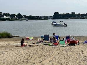 Semi-private beach directly across the street, perfect for families!
