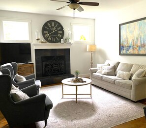 Living room on main level. Gets lots of natural light.