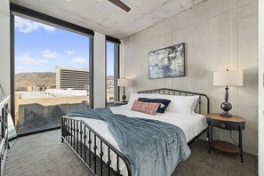 Relax in this King size bed with downtown views!
