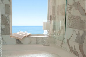 Gulf Tower view from the tub, floors 9-15