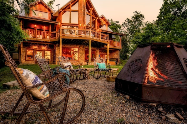 Sharing stories around the fire pit is always so much fun