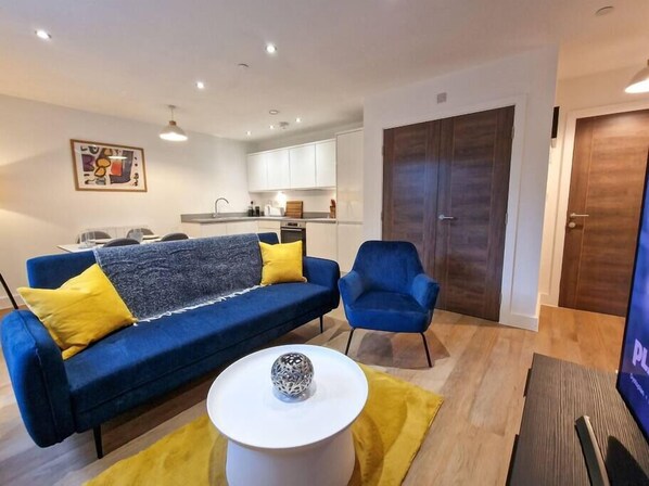 Relax with family and friends in our super stylish living space