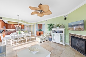 So much space in this lovely living area.