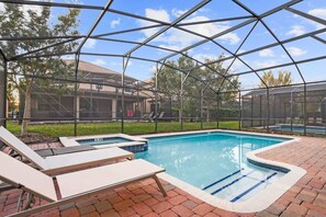 Private and gated pool to relax in.