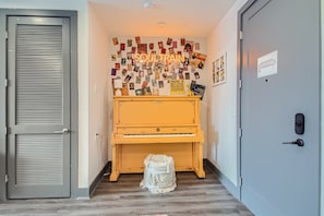 No "Music City" condo would be complete without a musical instrument.