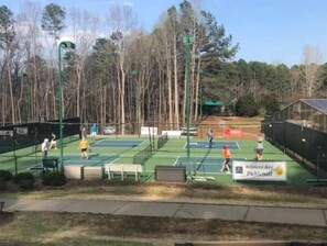 The Pickleball center. 8 courts in a stadium style center.