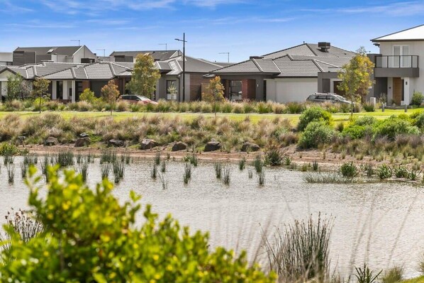 Lake directly opposite the house