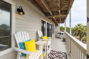 Sit back and relax on the balcony.