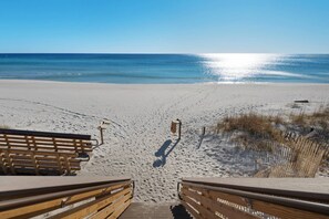 Only minutes from this large public beach access which features, parking, ramp down to the beach, and bathrooms!