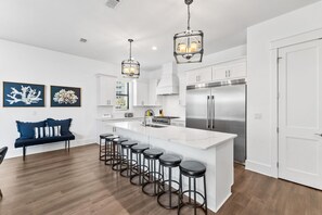 The kitchen has everything you need to prepare meals for large groups!