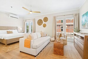 Studio condo features a comfy King bed and Queen sleeper sofa.
