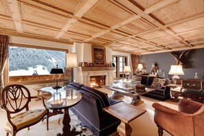 the luxurious living room 