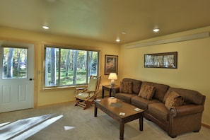 living room with outside view