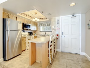 Entrance to the property by the kitchen.