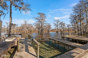 Boat dock & fish cleaning station