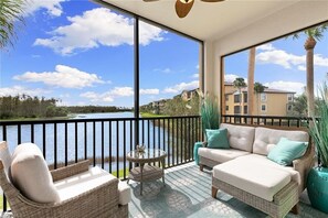 Bright and sunny covered lanai.